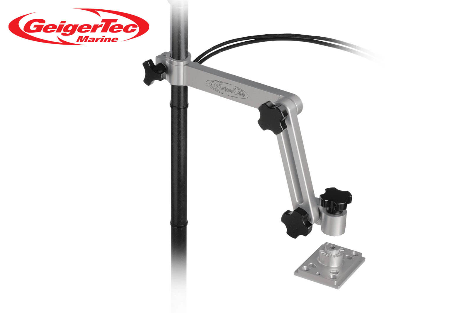 GeigerTec Geberstange mit Universalhalterung Detailbild Montageplatte