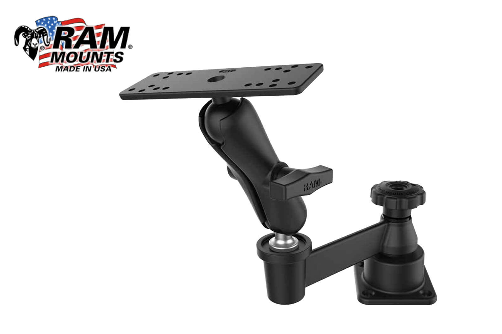 RAM Mount Doppel-Schwingarmhalter mit C-Kugel
