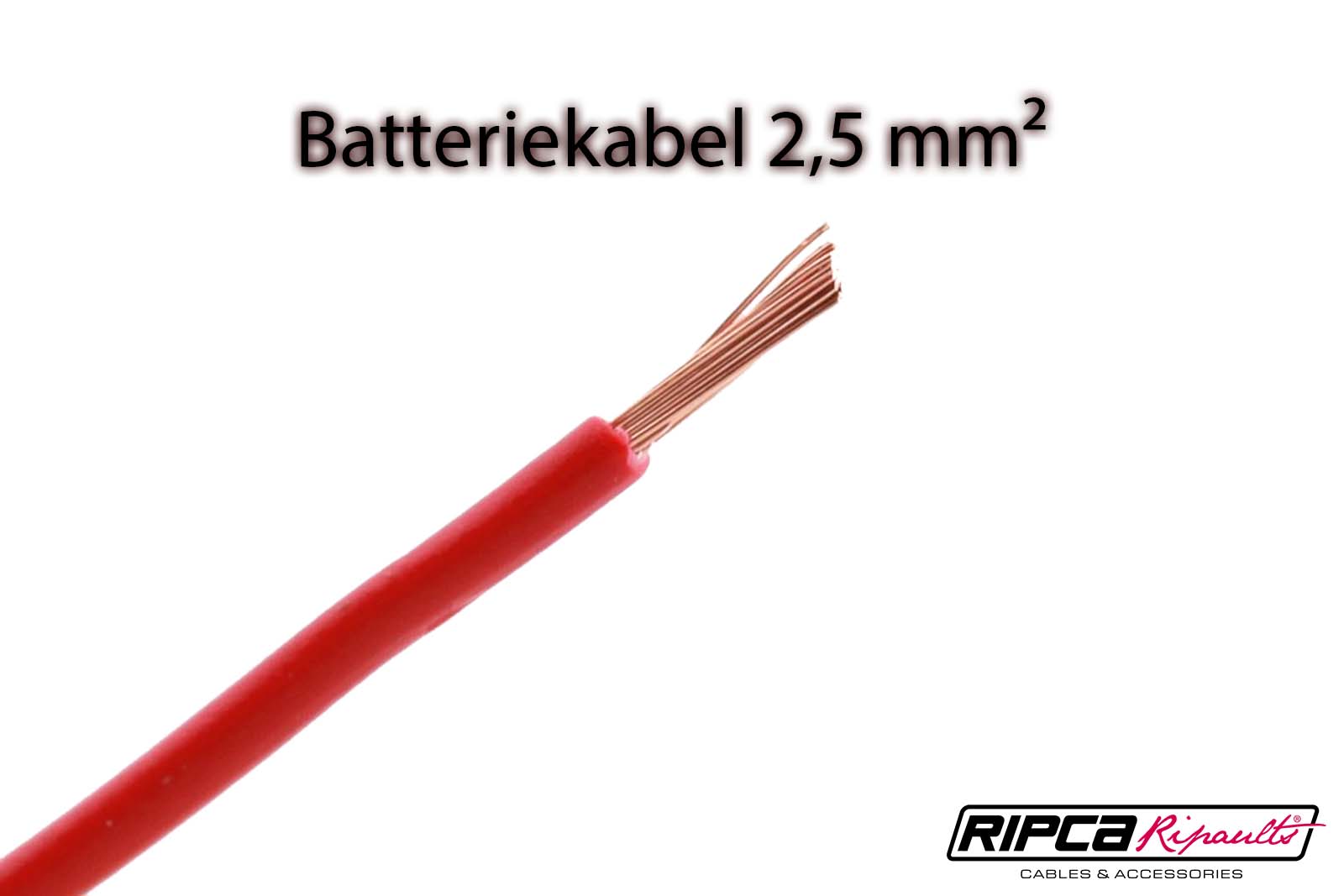 Ripca Batteriekabel Flex 2,5 mm² in Rot