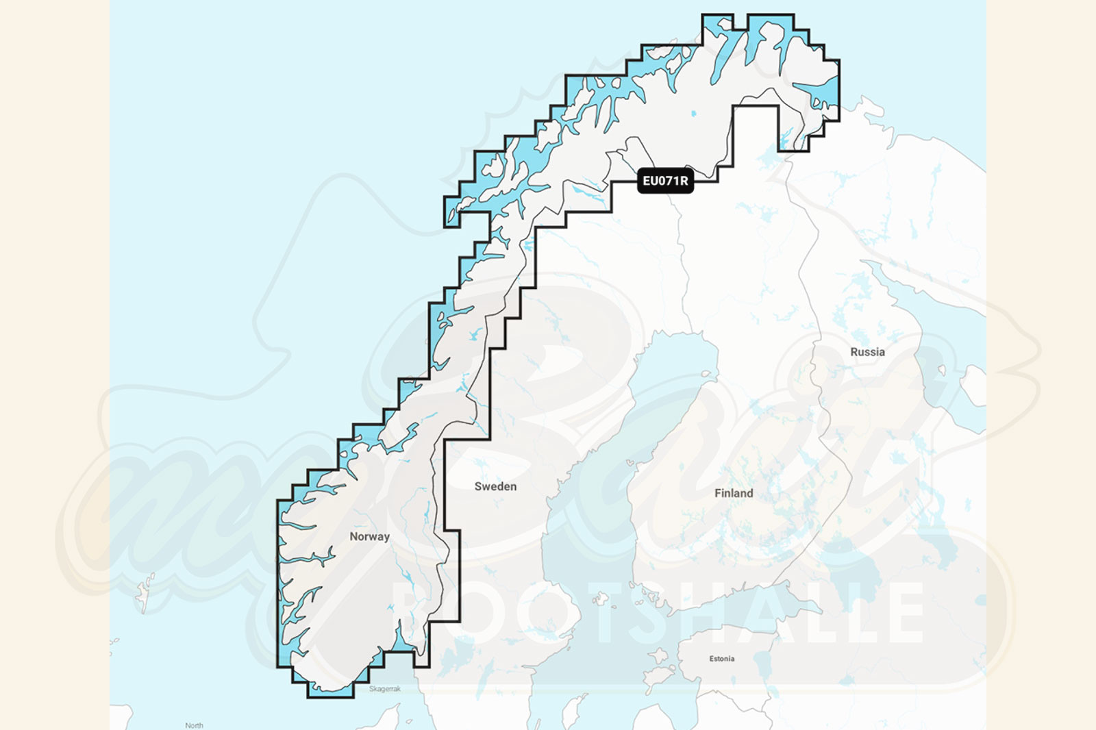 Garmin Navionics Plus: Kartenausschnitt Binnengewässer Norwegen