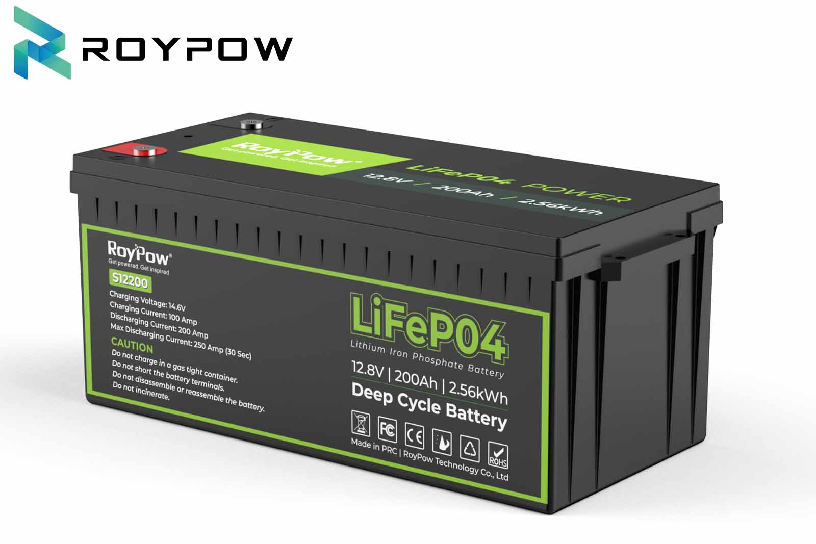RoyPow LiFePO4 Batterie wasserfest