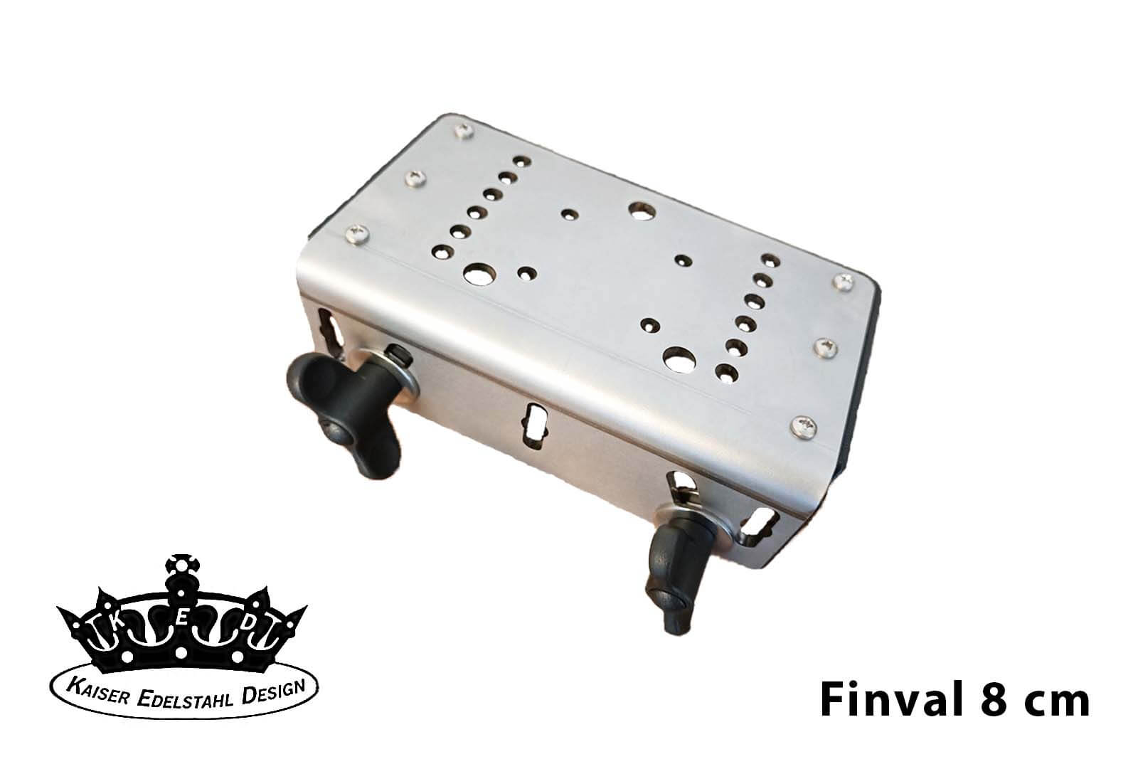 KED Adapterplatten für Schienenmontage - Finval 8 cm