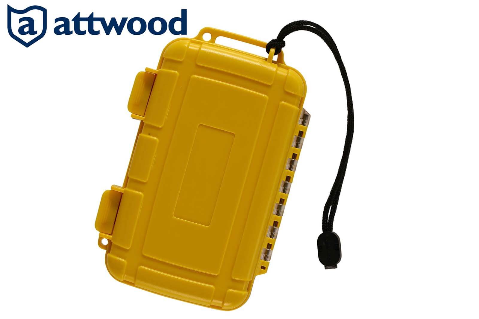 Gelbe Attwood Dry Case Aufbewahrungsbox Rückseite