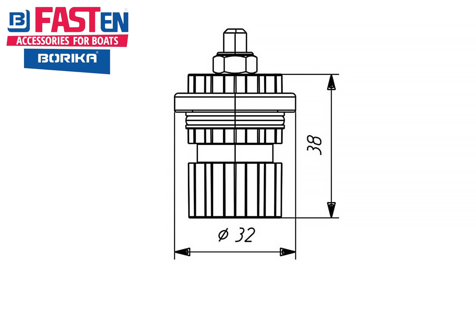 Fasten Universaladapter Dimensionszeichnung