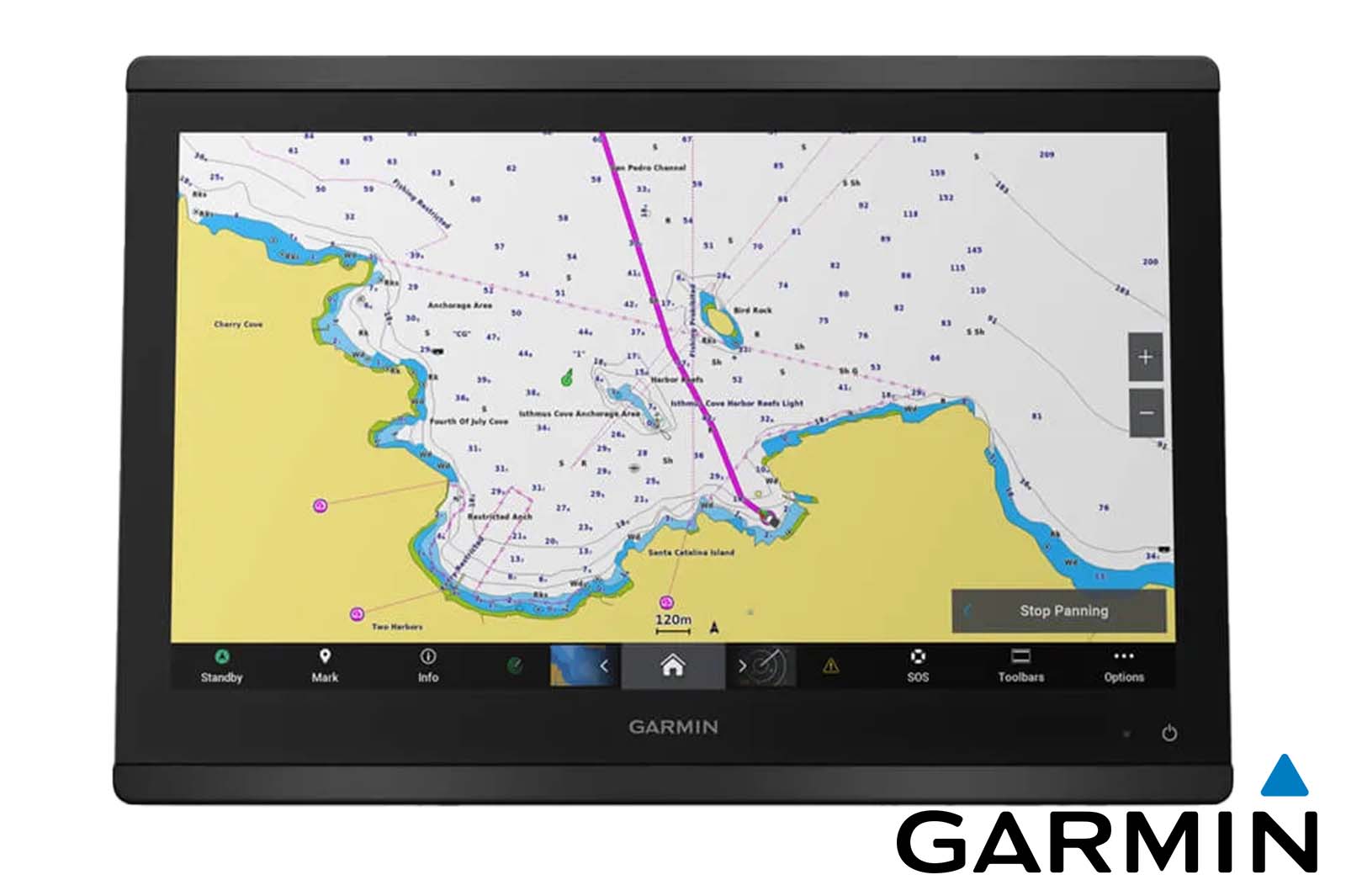 Garmin GPSMAP 8416xsv Echolot Navigation Frontansicht