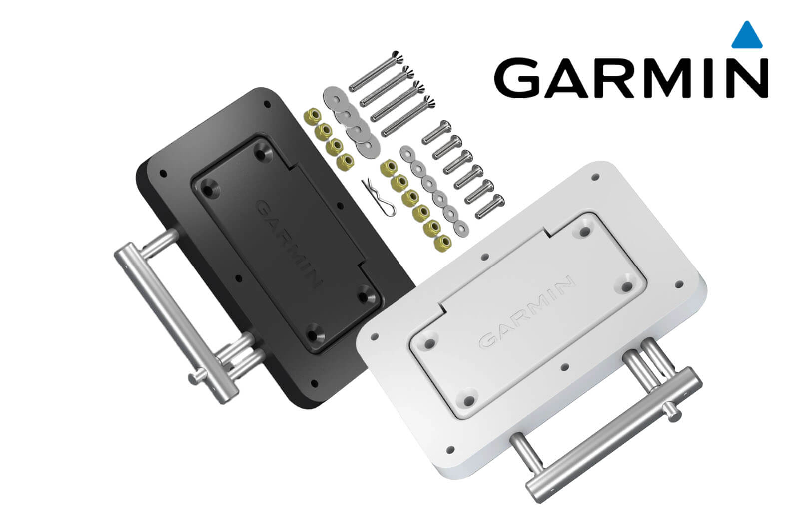 Garmin Montageplatte für Garmin Force Kraken in Schwarz und Weiß mit Befestigungsmaterial