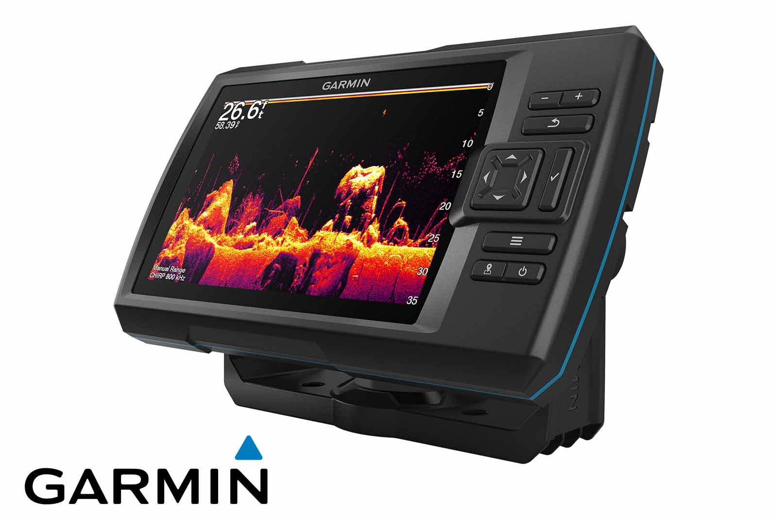 Garmin STRIKER Vivid 7cv Echolot ClearVü rot, Ansicht links