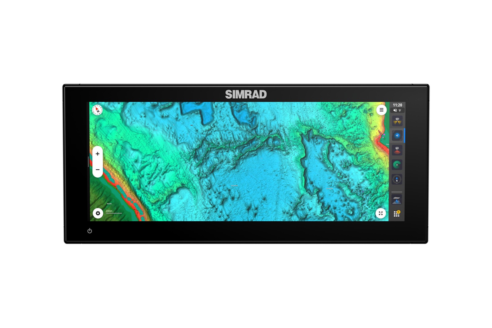 Simrad NSX 3012 Ultrawide Echolot und Kartenplotter, Reliefkarte