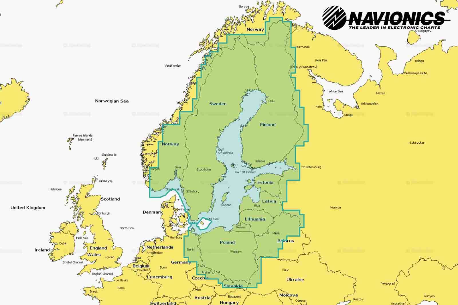 Navionics Plus Seekarte