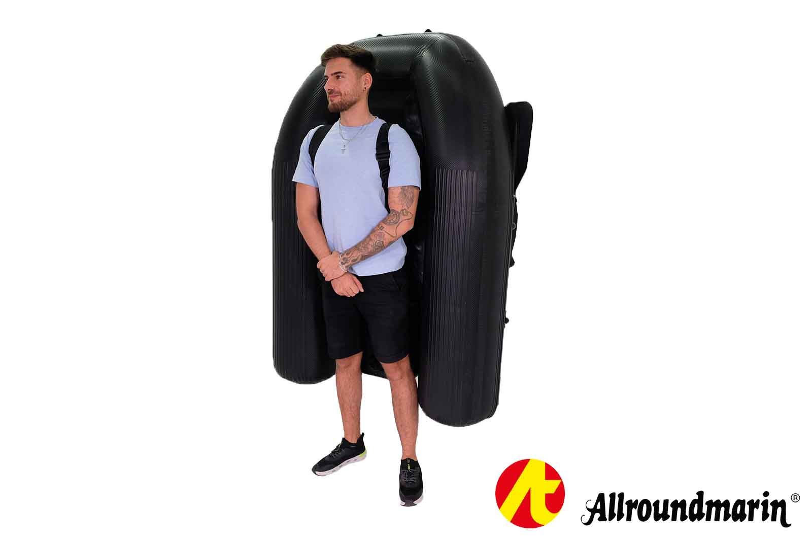 Allroundmarin Belly Boot 170 in Carbon tragbar