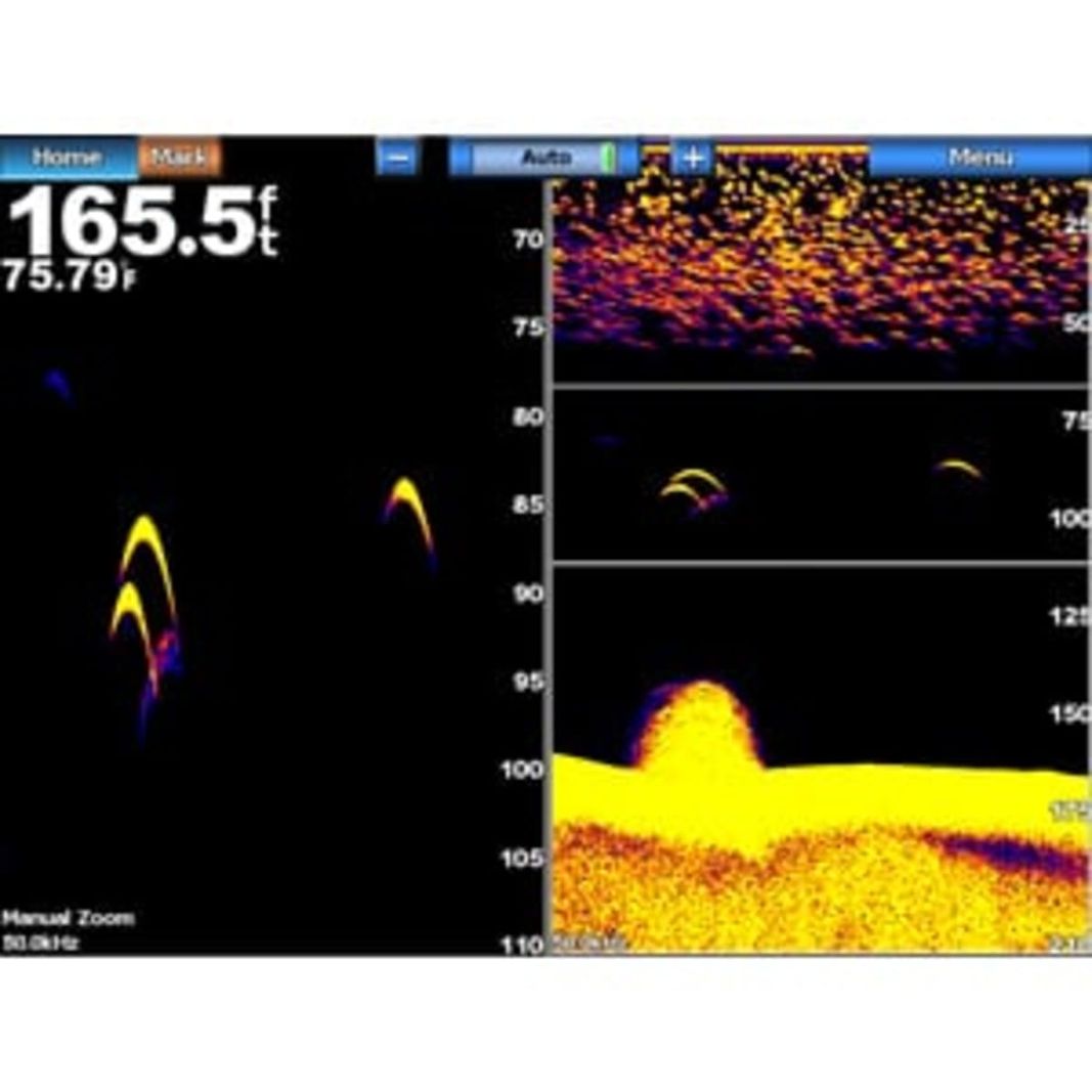 Garmin GSD 24 Echolotmodul, Echolotbild auf dem Kartenplotter