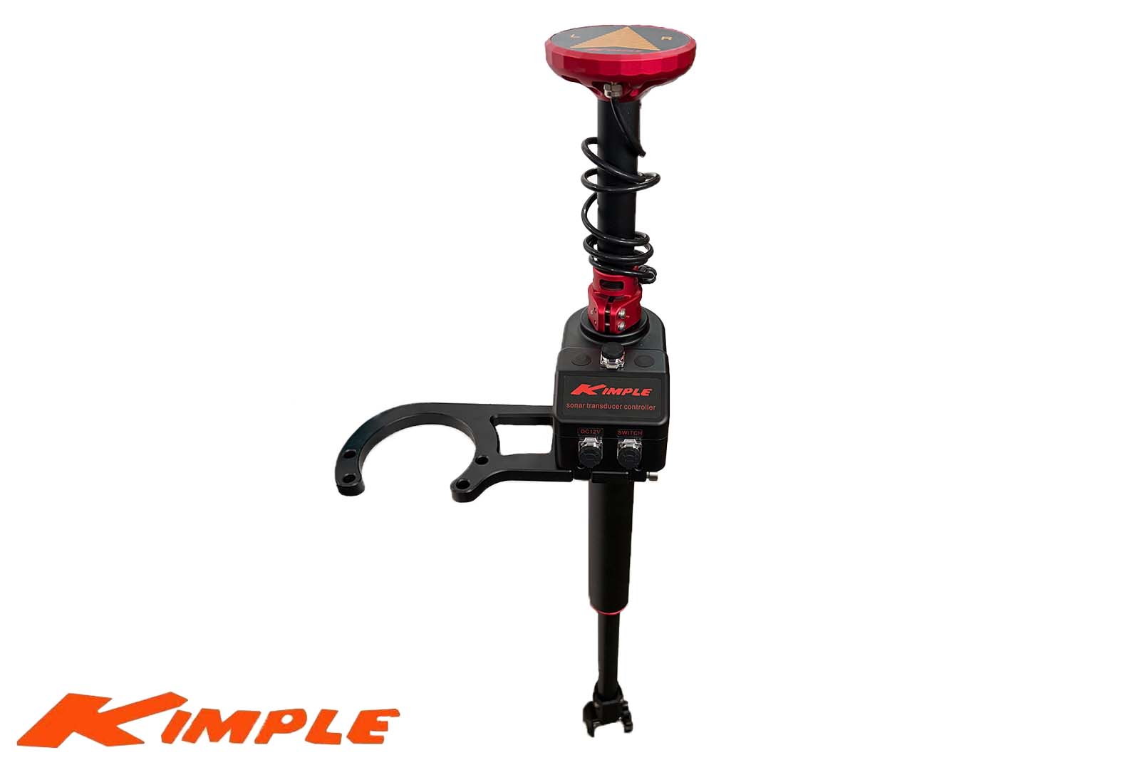 Kimple Foot Controlled Transducer Mount für Lowrance Ghost von hinten