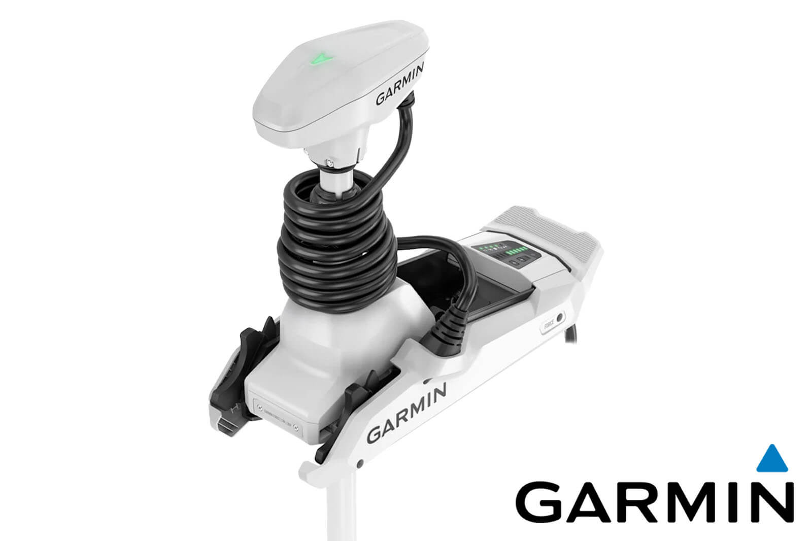 Garmin Force Kraken Elektromotor weiß 279 cm  Frontansicht