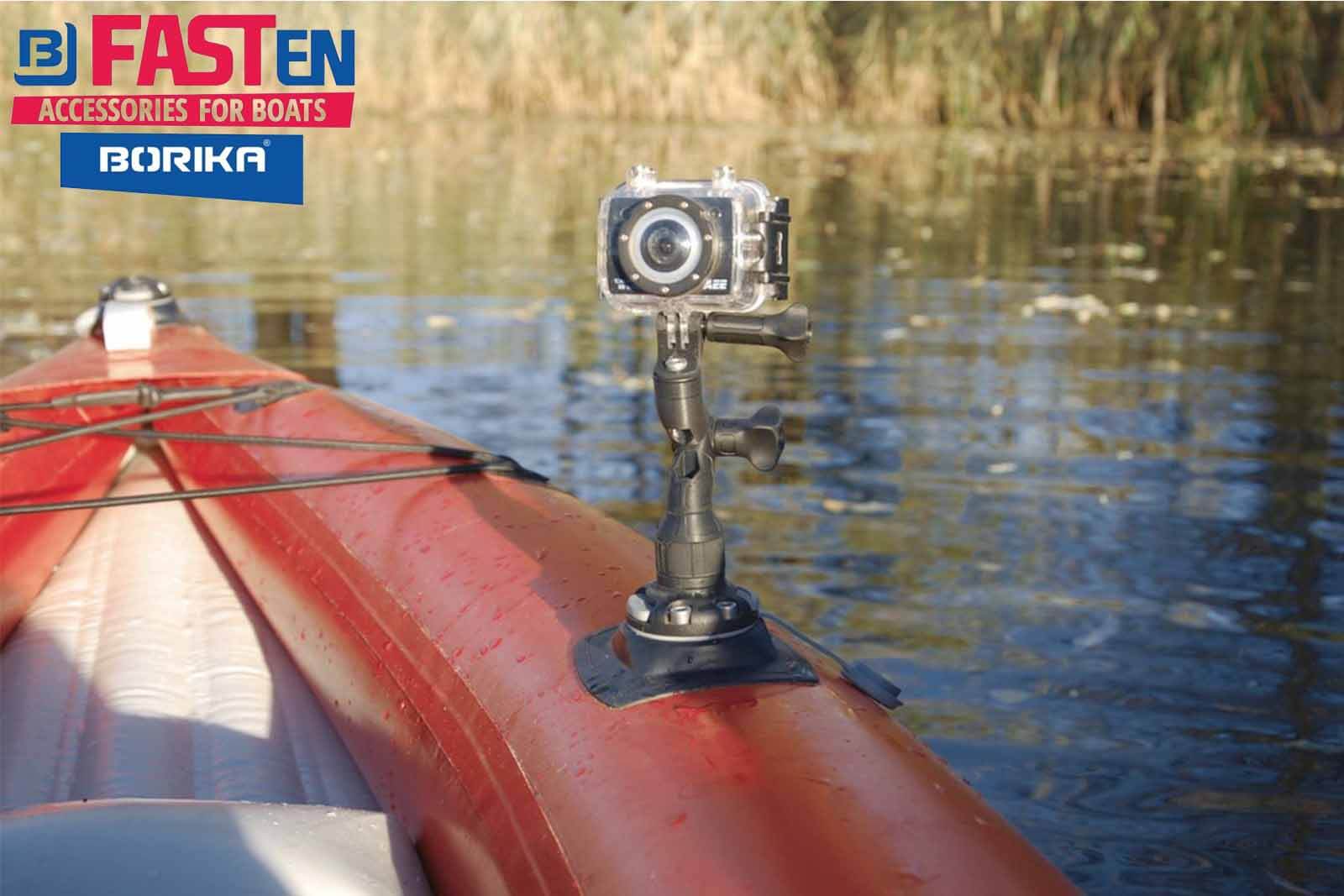 Fasten Kamerahalterung, dreh- und neigbar, 153 mm, Montagebeispiel Kamera