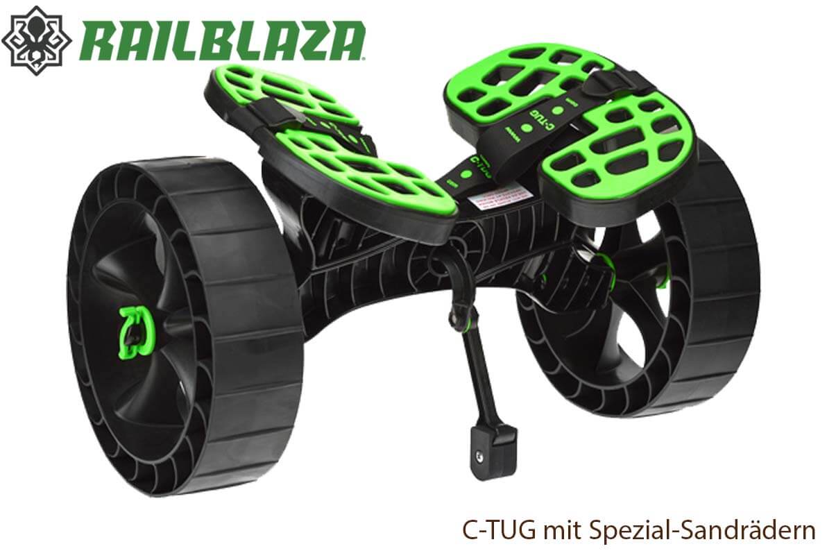 Railbblaza C-TUG Bootswagen mit Sandrad