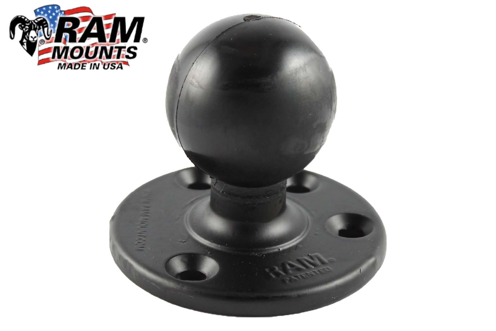 RAM Mount Kugelverbindung mit runder Basisplatte
