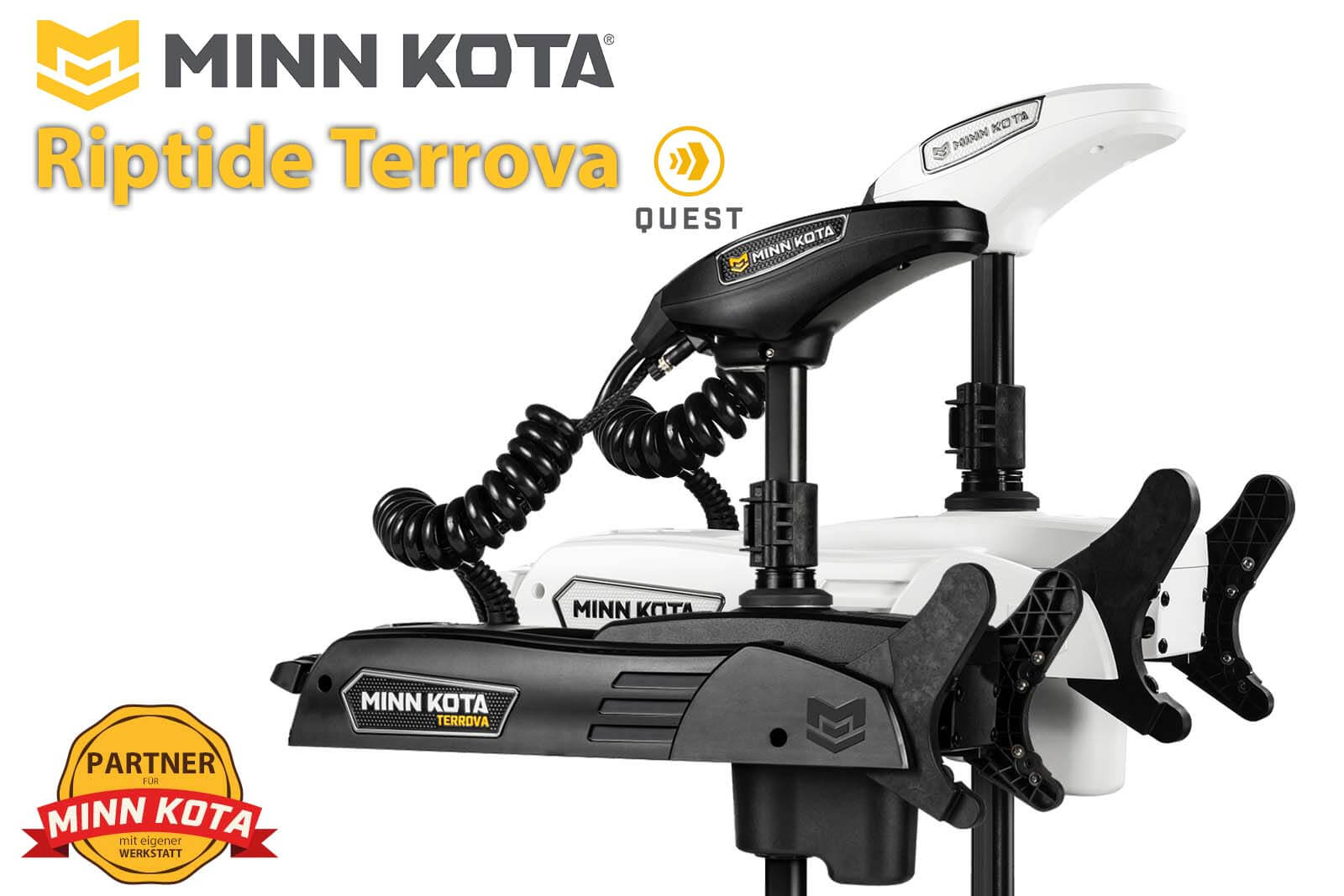 Minn Kota Riptide Terrova QUEST, schwarz und weiß