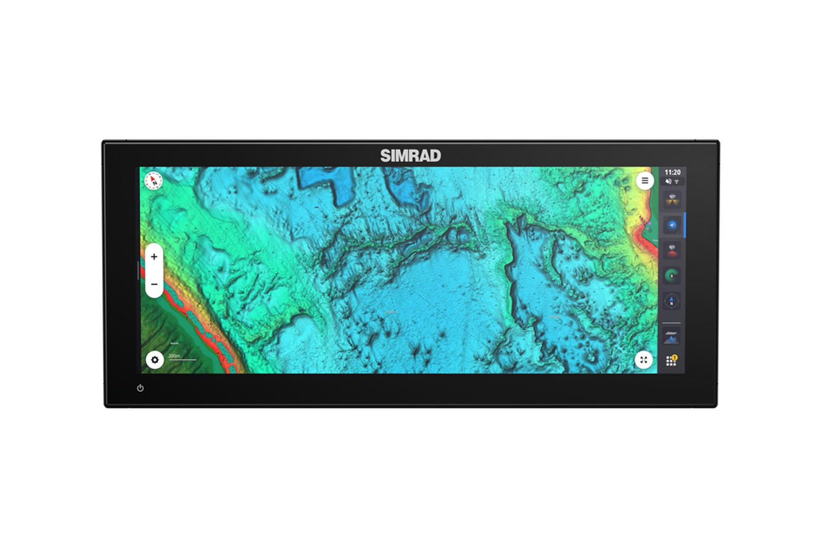 Simrad NSX 3015 Ultrawide Echolot und Kartenplotter, Reliefkarte