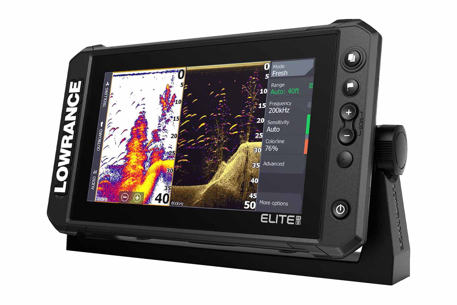 Lowrance Elite FS 9 Echolot Ansicht links
