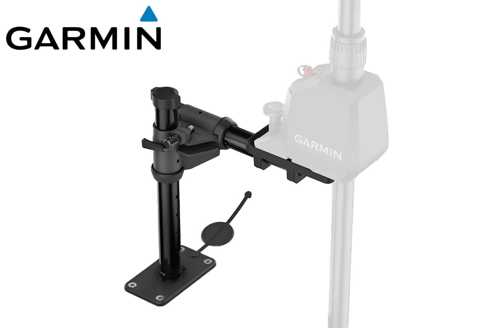 Garmin Spy Pole Deckbefestigungssystem mit Geberstange im Wasser