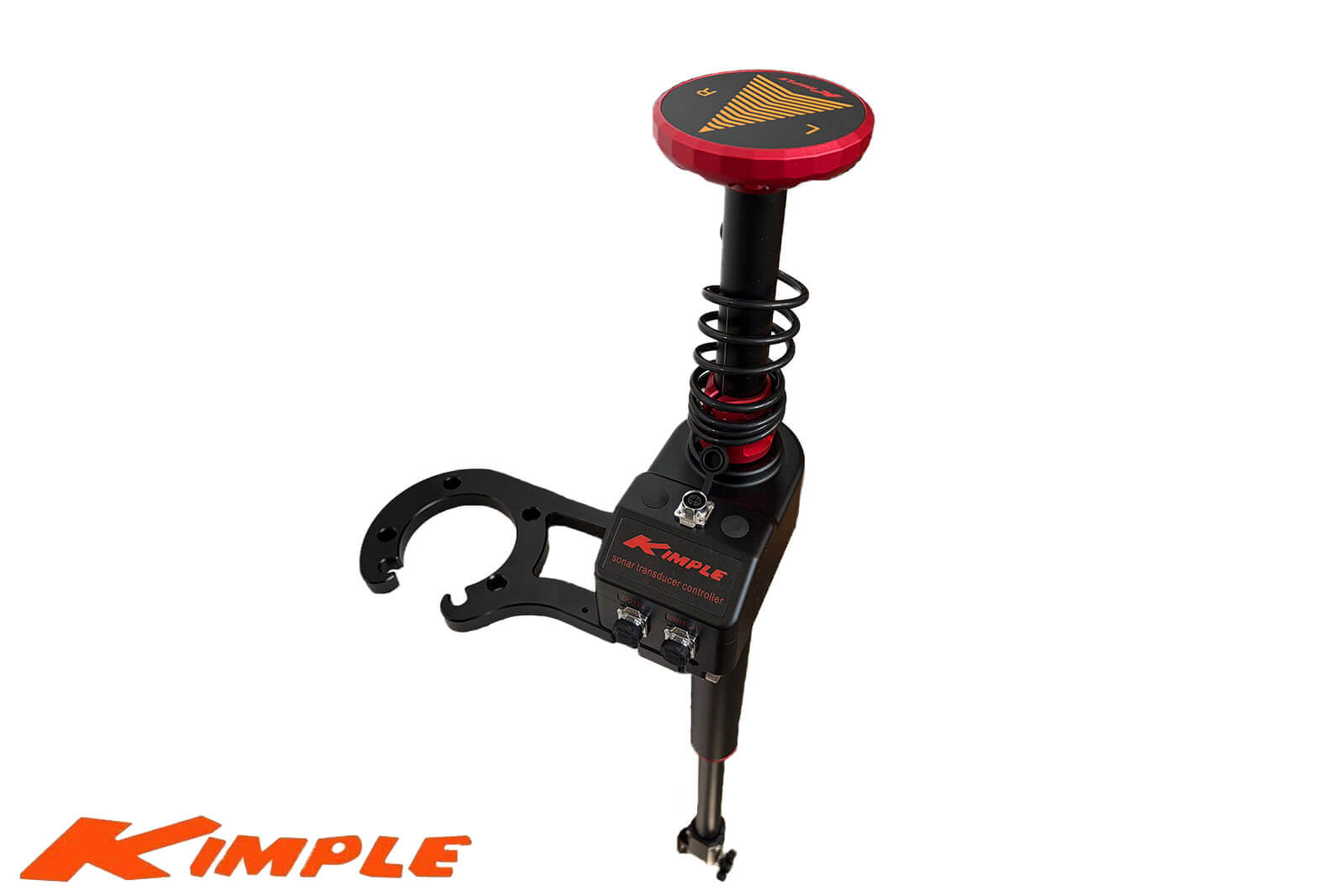 Kimple Foot Controlled Transducer Mount für Garmin Force von oben