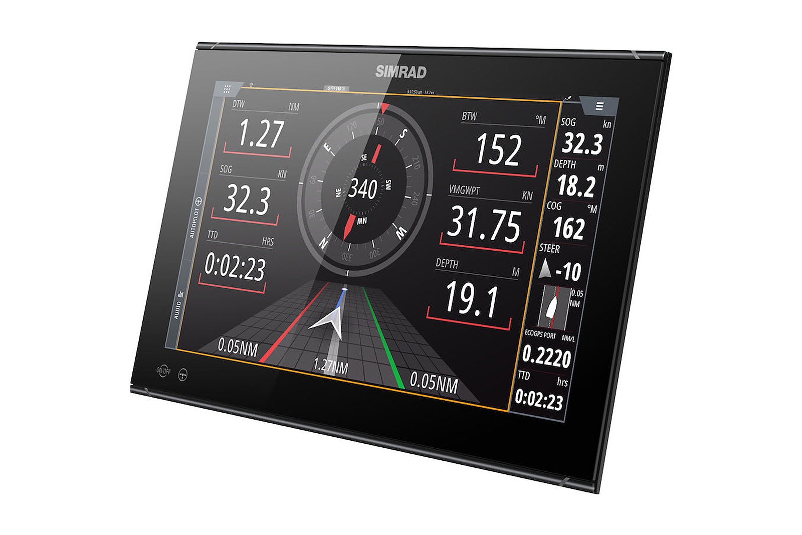 Simrad NSO evo3S 16 Zoll Kartenplotter, Instrumenten-Ansicht