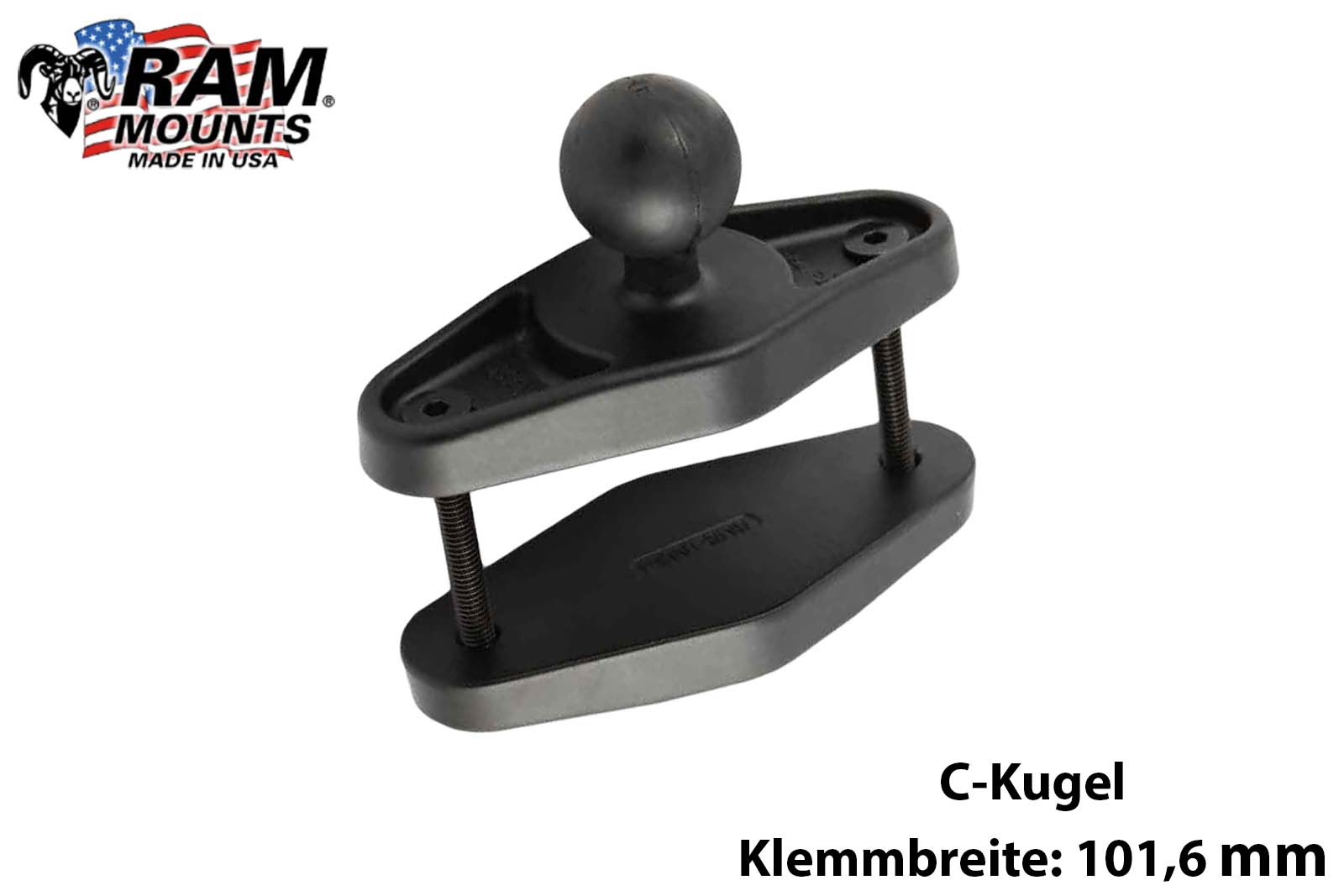 RAM Mount Schraubklemme mit C-Kugel | D-Kugel