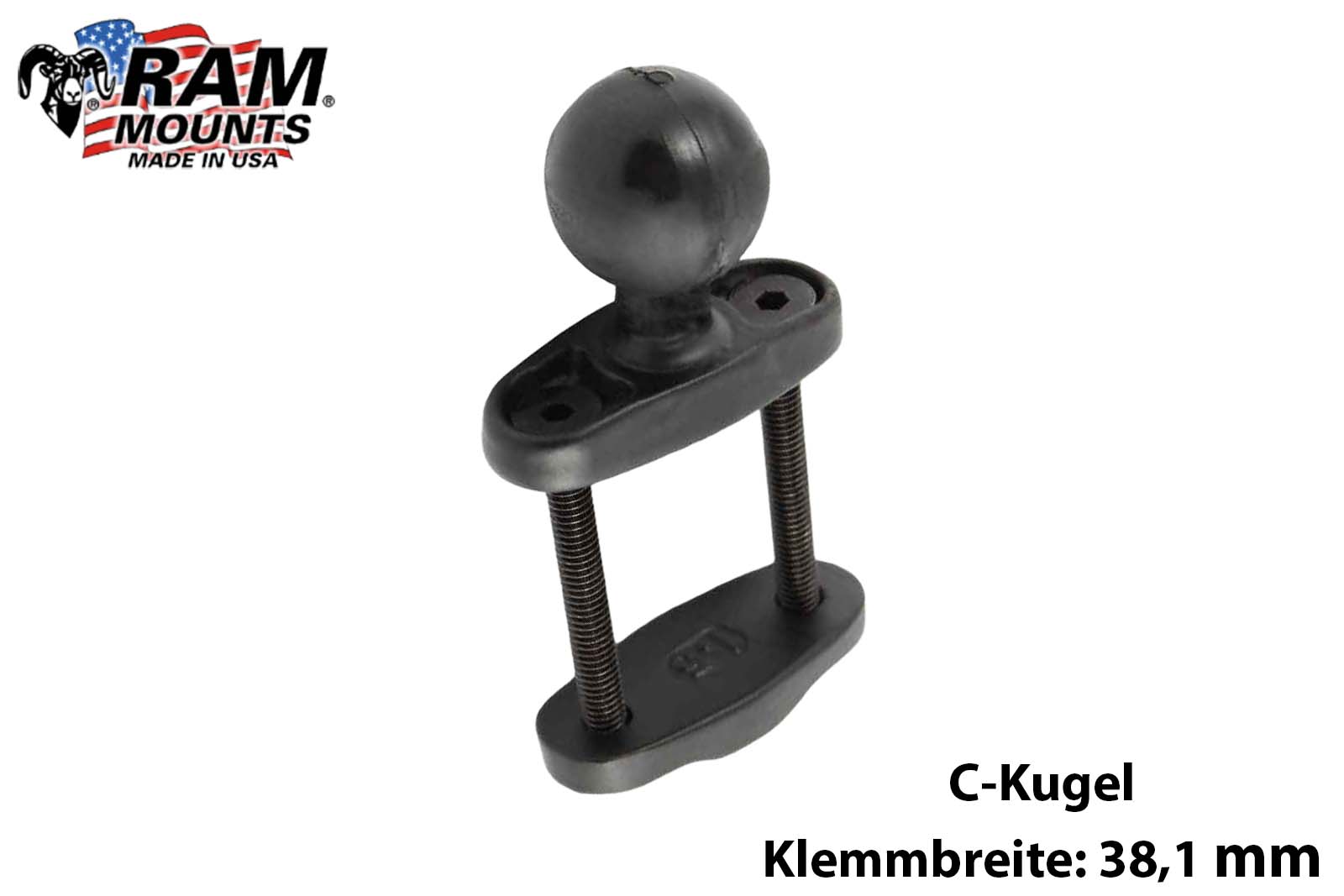 RAM Mount Schraubklemme mit C-Kugel | D-Kugel
