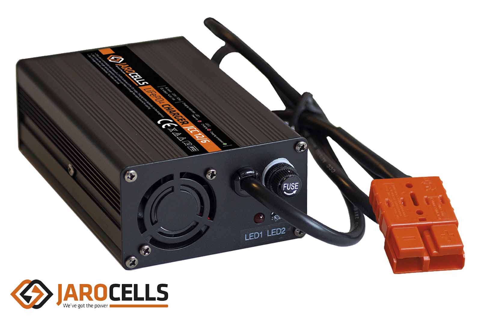 Jarocells LiFePO4 Lithium Ladegerät, Aluminium, IP22