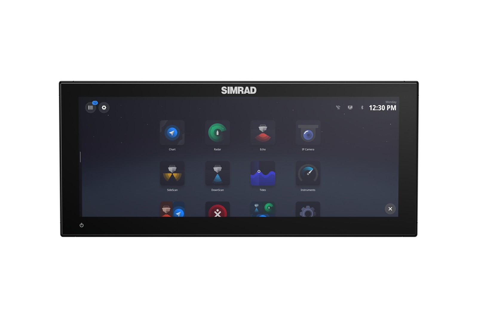Simrad NSX 3015 Ultrawide Echolot und Kartenplotter, Startbildschirm