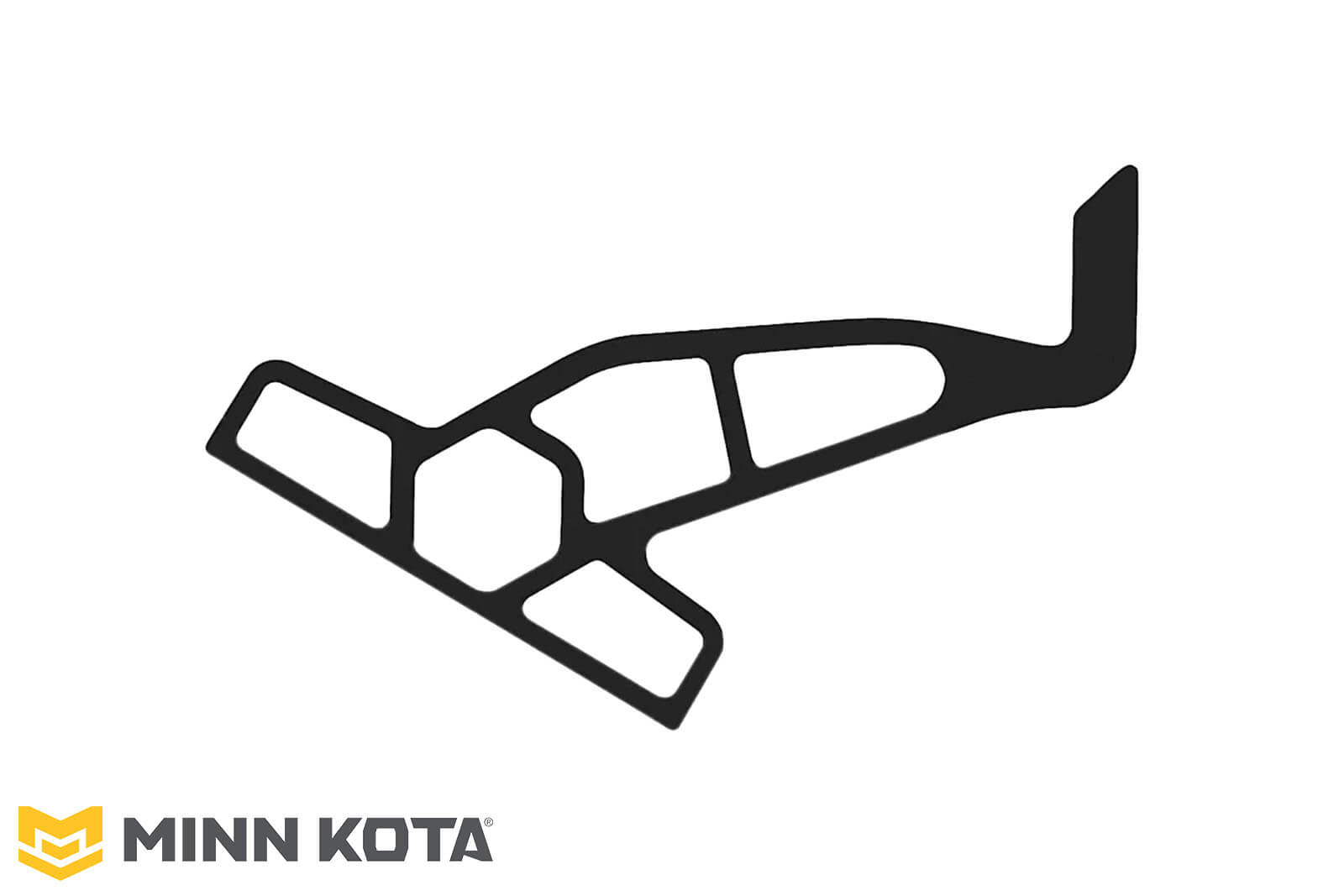 Minn Kota Raptor Jack Plate Halterung Backbord, 10 cm, Draufsicht