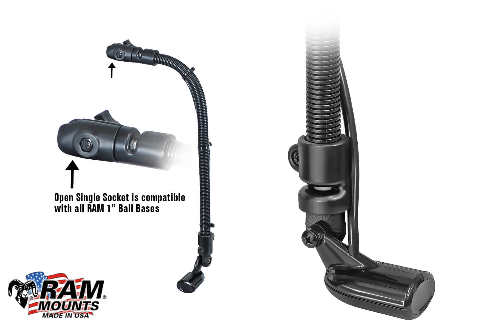 Flexible RAM Mounts Geberstange für B-Kugel Details