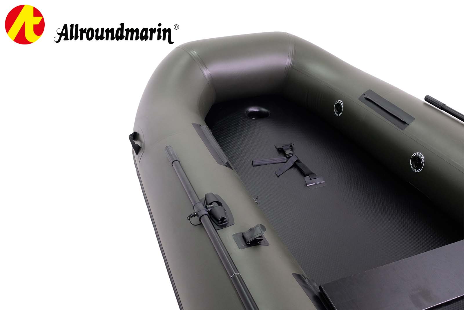 Allroundmarin Scout Schlauchboot 330 mit Luftboden Bug Detailansicht