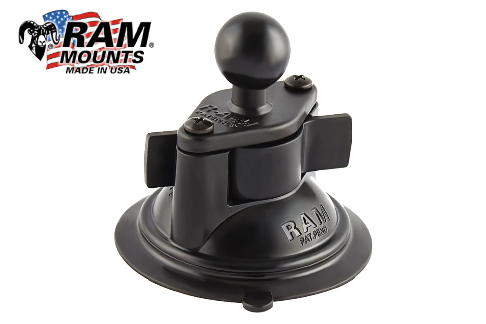RAM Mounts RAM-B-224-1 Saugnapf mit Diamond-Basisplatte B-Kugel