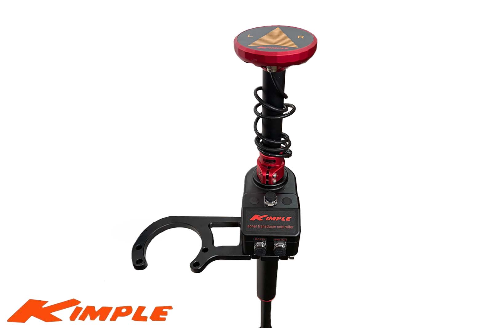 Kimple Foot Controlled Transducer Mount für Lowrance Ghost von oben
