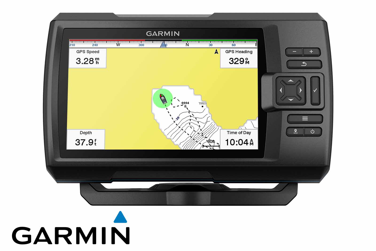 Garmin STRIKER Vivid 7cv Echolot Quick Conoturs, Frontansicht