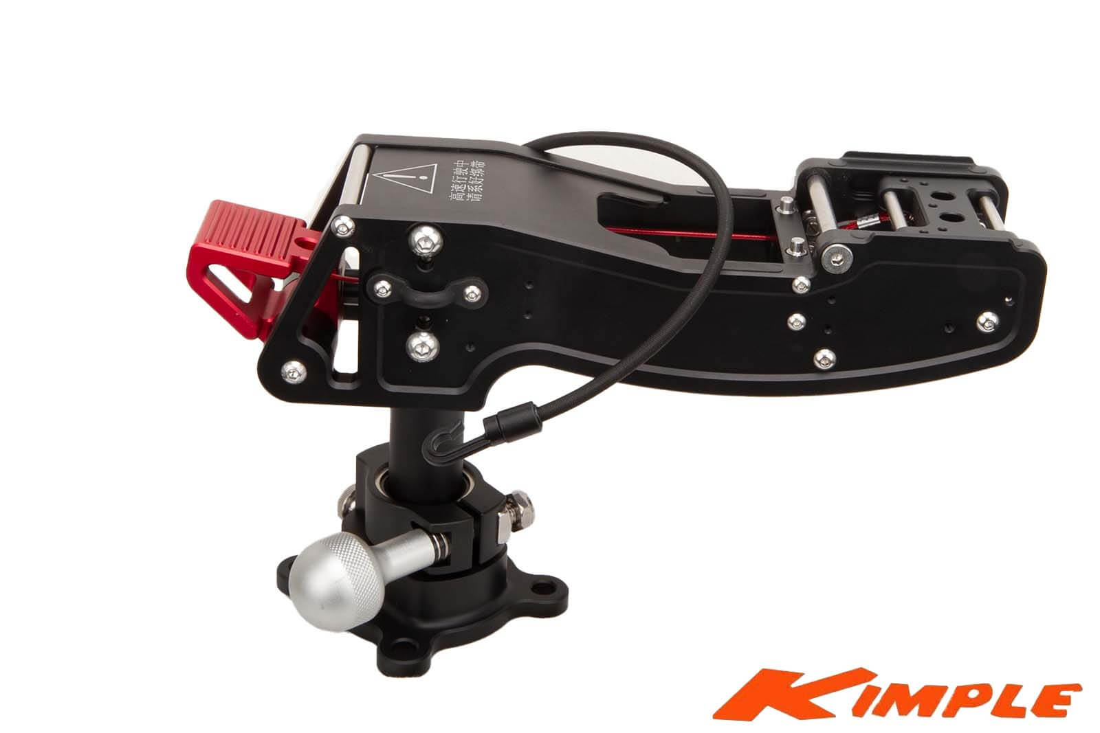 Kimple Foot Controlled Electric Transducer Mount Detailansicht Halterung Seitenansicht rechts