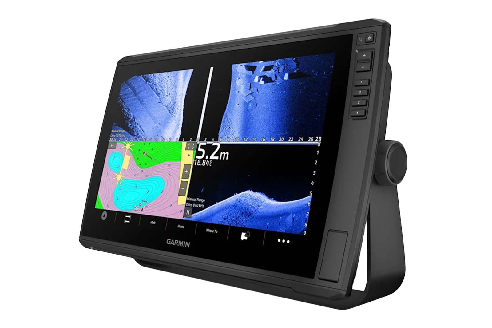 Garmin ECHOMAP Ultra 2 162sv 16-Zoll Echolot Ansicht links
