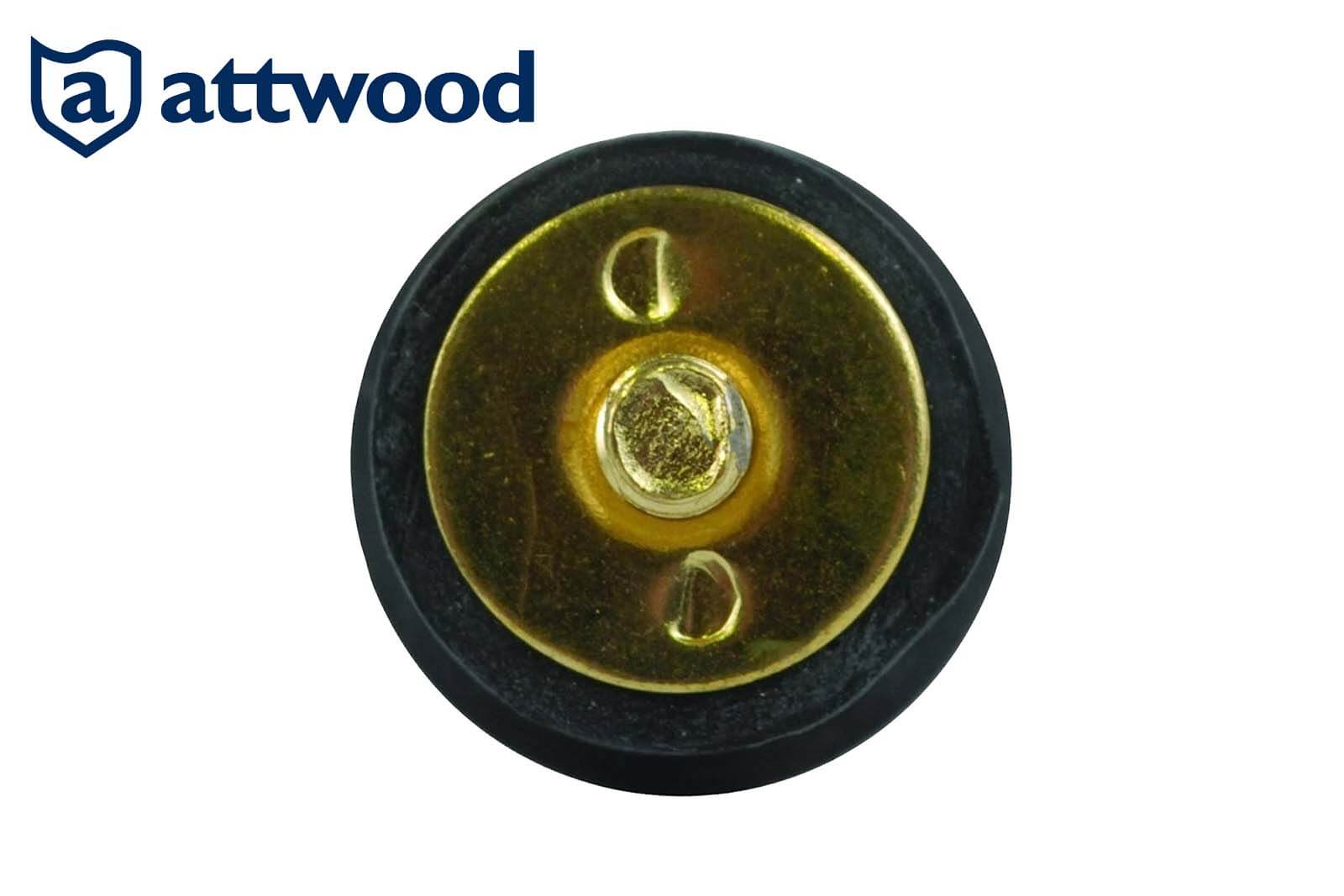 Lenzstopfen Bilgestopfen von Attwood mit Messing beschichtet von unten