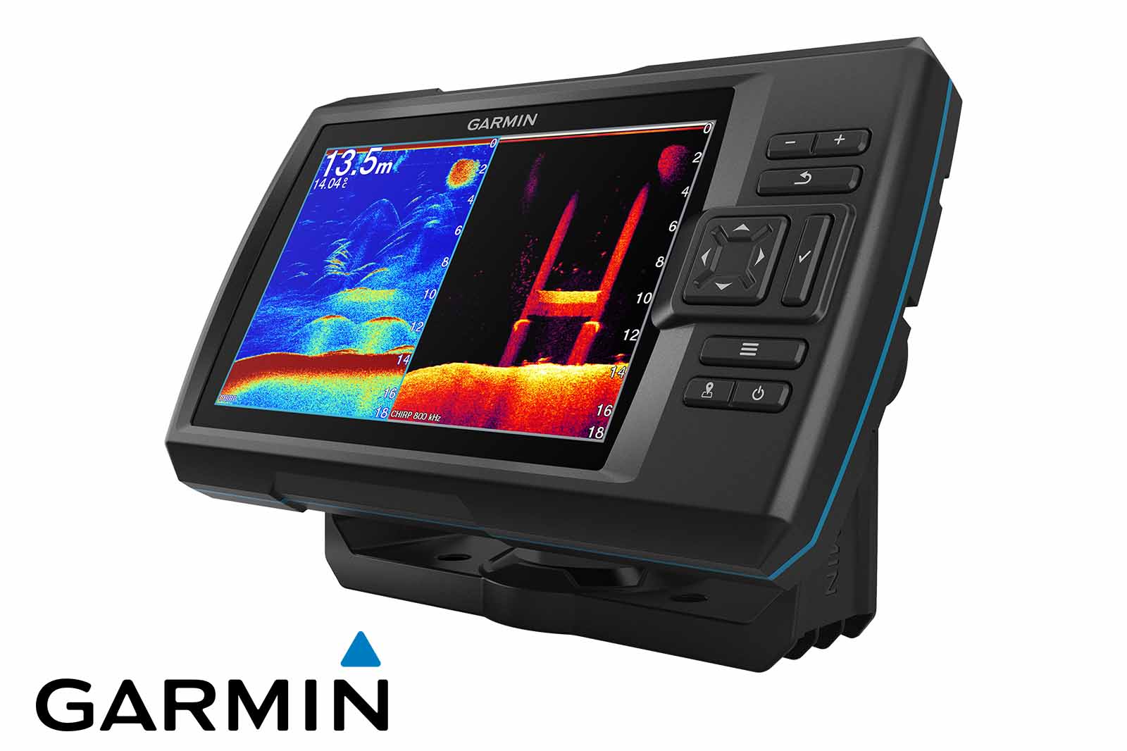 Garmin STRIKER Vivid 7cv Echolot SplitScreen CHIRP und ClearVü, Ansicht links