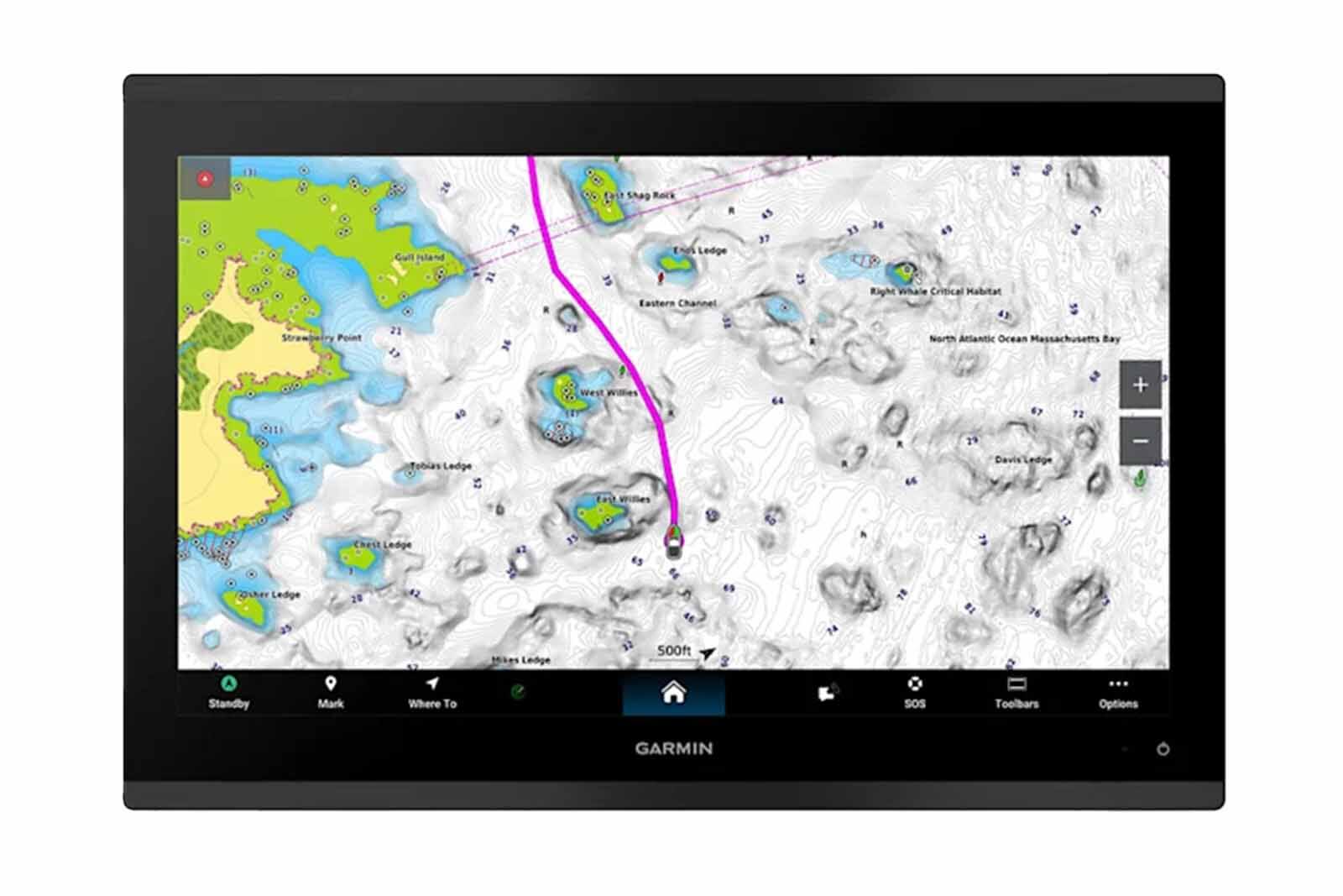 Garmin GPSMAP 9017 Kartenplotter ohne Sonar Route Frontansicht