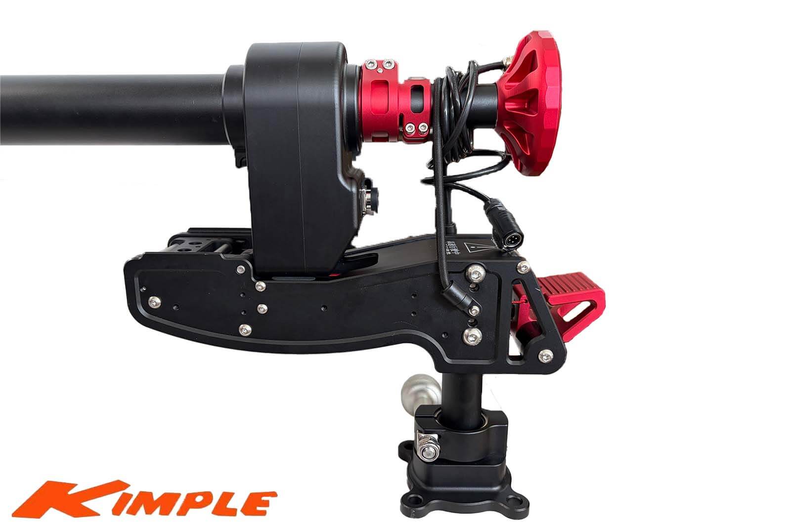 Kimple Foot Controlled Electric Transducer Mount Detailansicht Halterung mit oberem Teil