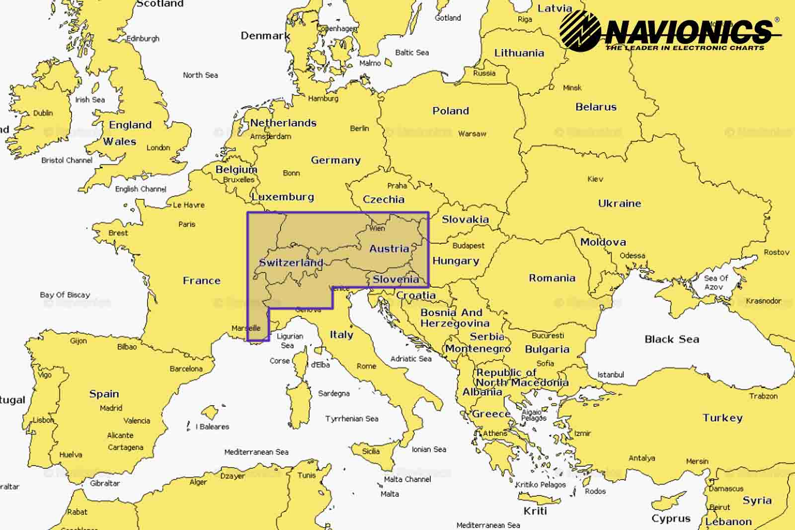 Navionics Plus Seekarte