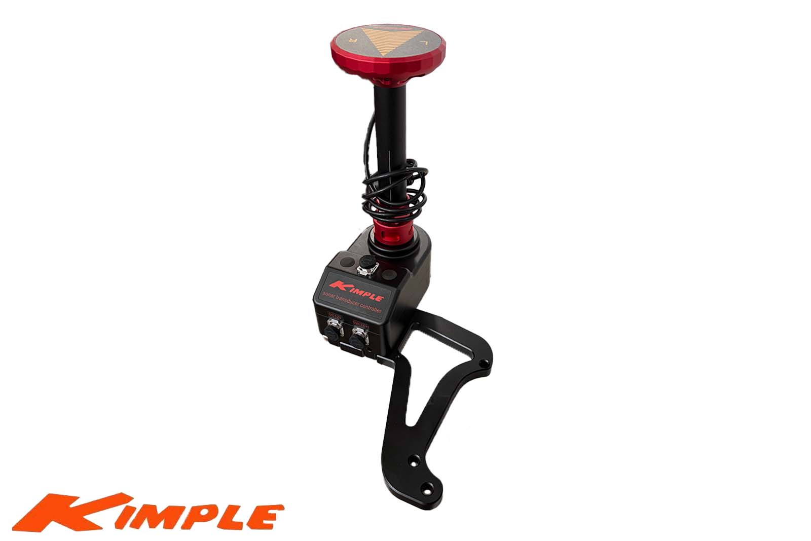 Kimple Foot Controlled Transducer Mount für Minn Kota von oben Detailansicht oberer Teil