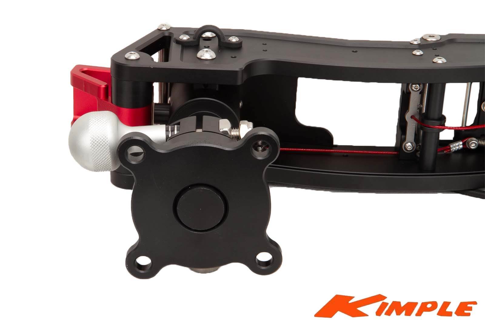 Kimple Foot Controlled Electric Transducer Mount Detailansicht Halterung mit Sockel von unten