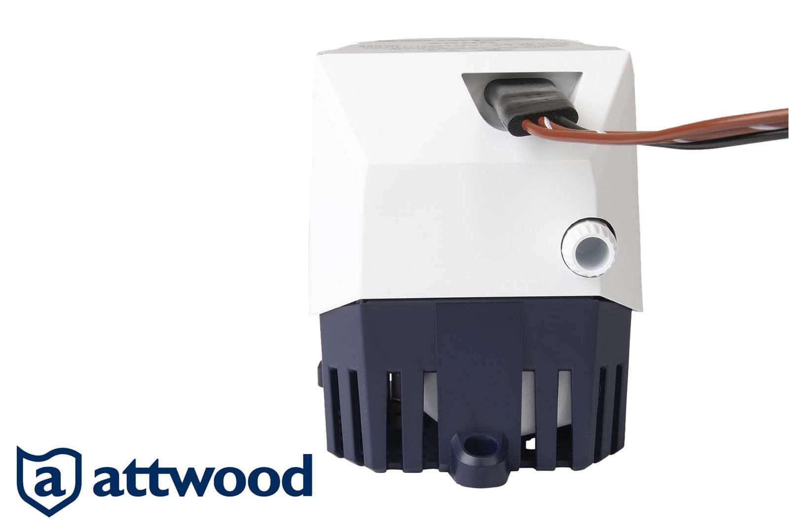 Rückseite von der Attwood Sahara Mk2 Bilgepumpe/Lenzpumpe