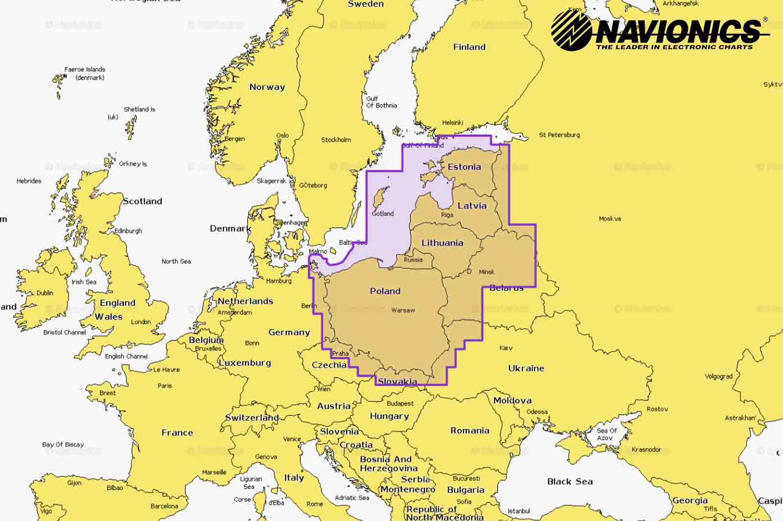 Navionics Plus Seekarte