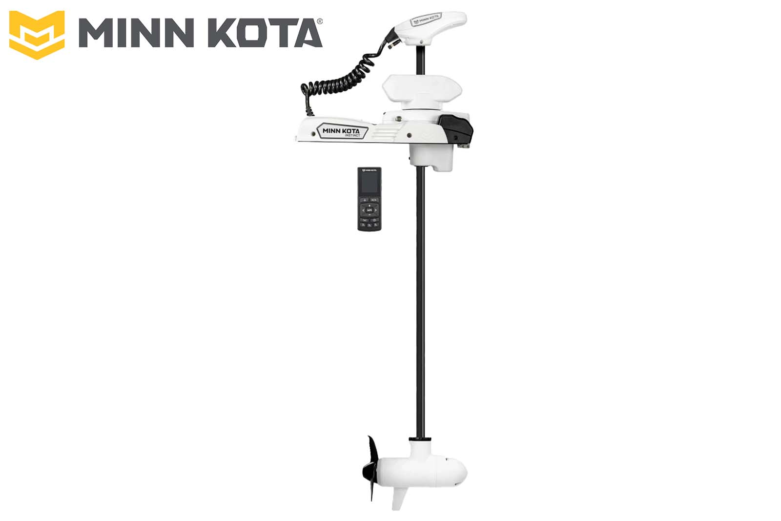 Minn Kota Riptide Instinct QUEST Elektro-Bootsmotor Profilansicht, weiß, 152 cm