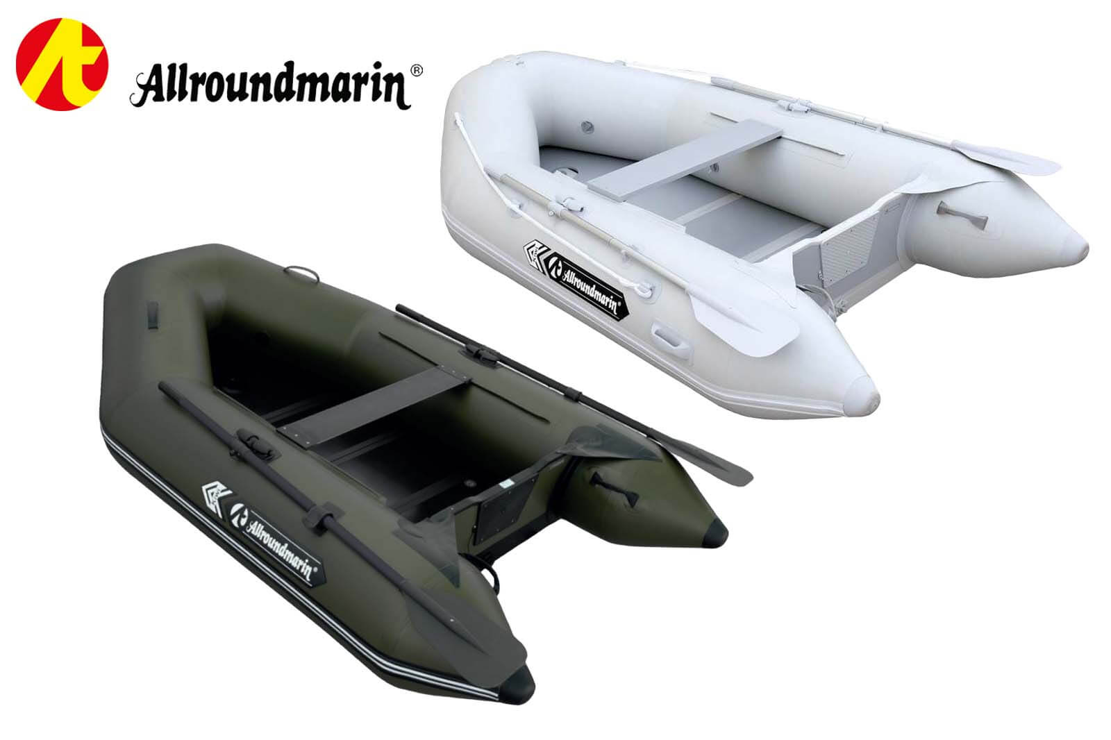Allroundmarin Kiwi Schlauchboot in Grau und Oliv