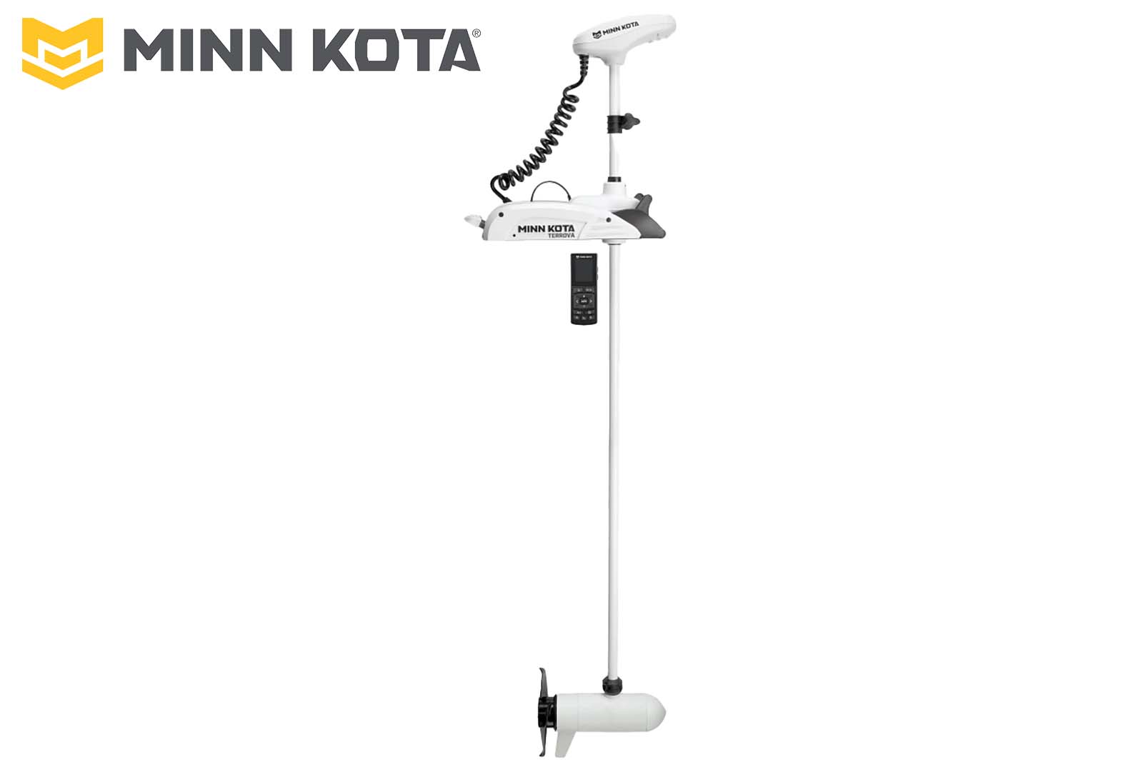 Minn Kota Riptide Terrova Elektro-Bootsmotor Profilansicht, 182 cm, 36 V